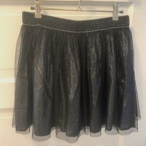 Glittery Black Mini-Skirt